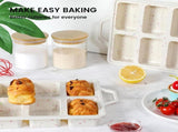 8-Cavity Mini Loaf Pan, Non-Stick Silicone Bread Mold with Sturdy Stainless Steel Frame Perfect V1341-ZY-2HL7SVVS-2PCS