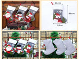 Christmas Stockings for Family Kids Santa Snowman Bear Large Stockings Christmas Decorations for V1192-AZ-W-25769
