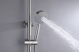 2023 Brushed Nickel Solid Stainless Steel 304 made shower set w diverter 200 mm head sprayer hand V549-NICKELSHOWERSET