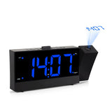 Digital Projection Alarm Clocks for Bedrooms - Large LED Display, 180&deg Rotatable Projector, 5-Level V1370-AZ4-06023