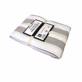 Rans Grey Alfresco Stripes Cotton Tablecloth - Choose from 2 sizes 150cm x 250cm V442-RAN-TABLEC-ALFRESCO250CM-GREY-RE