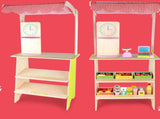 Kids Wooden Toy Pretend Play Marketplace Stand Fruit Veg Shop Stall Supermarket V610-VEGSH-MSN15033