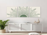 Green Boho Wall Art Set of 3, Minimalist Framed Wall Art Geometric Line Leaf Sun Moon Beige Green V1192-AZ-W-26533