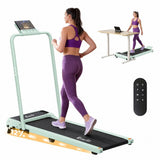 Everfit 3 in 1 Walking Pad Treadmill 12% Incline Foldable Under Desk Treadmills 40cm Belt Green TMILL-400H-2INC-L-GN