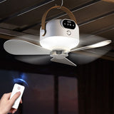 Rechargeable Mini Camping Fan with Remote Control, Portable Hanging Tent Fan USB Outdoor Ceiling Fan V1369-AZ3-W-25460