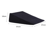 2x Cool Gel Memory Foam Bed Wedge Pillow Black 25x2 EG0134-25X2