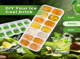 Ice cube trays - 4-pack - reusable silicone - easy to release - flexible ice cube trays for 56 ice V1259-DP01-BO-182