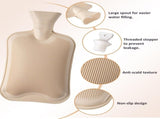 Natural Rubber Foot Warmer 2L Hot Water Bottle with Leak-Proof Screw Cap, Removable Washable Soft V1189-LC-DG-00146