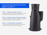 10-30X50 High Power Zoom Monocular Telescope Set with Smartphone Holder and Tripod Waterproof HD V888-ELOSUNG38563