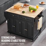 VEVOR Kitchen Island Cart Rolling Storage Cabinet on Wheel with Drawer & Shelves V952-QFBYDKCFD2XJ6INJTV0