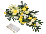 Spring Lemon Wreath Artificial Lemon Teardrop Wreath with Peony Flowers Green Leaves Decorative V1294-YM0523-220323TW02-2