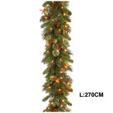2.7m Christmas Rattan Garland with 50 Led Lights Artificial Christmas Garland Decorations for Xmas V1294-YM0714-10311422