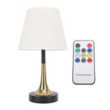 USB Bedside Table Lamp 3 Color Temperature Dimmable LED Nightstand Lamp with Grey Linen Fabric Shade V1294-YM0710-3119230147911