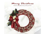 Christmas Wreath, Faux Linen Tree Wreath, Hanging Decorations, Artificial V1263-JX-1687