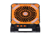 Solar Powered Camping Fan Strong Wind USB Rechargeable Battery Operated Folding Portable Camping Fan V1294-YM0901-3113240183813
