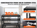 9U Open Frame Rack, 584.2 to 1016 mm Adjustable Depth, Free Standing or Wall Mount Network V952-KFSJJHS9UJL25B27FV0