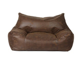 Marlow Bean Bag Chair Cover PU Indoor Dark Brown BEAN1009-DB