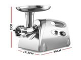 800W Electric Meat Grinder Mincer Sausage Silver MG1001-SL_NZ