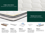 22cm Giselle Mattress KS Size MATTRESS-E-PLUSH-22-KS