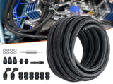 6AN Fuel Line Kit, 7.62 m Fuel Hose Kit, Nylon Stainless Steel Braided PTFE Fuel Line Kit, V952-QCYYRYRG15G26J9HMV0