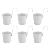 10Pcs Hanging Flower Pots with Removable Hooks Outdoor Indoor Plants Metal Buckets Wall Fence Home V1294-YM0901-3111240243112