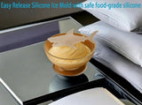 Shark Silicone Ice Molds - 3D Silicone Fun Shark Cube Maker - 4 Shark Fin Ice Cube Molds - Suitable V1259-DP01-BO-322