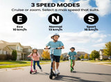 ALPHA Edge Electric Scooter Kids/Teens, 16km/h Max, Adjustable Height, UL Certified, AU Compliant, V219-TRNESCAL2BLA