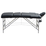 YES4HOMES 3 Fold Portable Aluminium Massage Table Massage Bed Beauty Therapy Black V278-3FOLD-ALUM-57F-BK