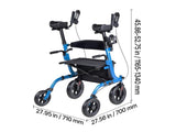 Rollator Walker with Seat for Seniors, Foldable Rolling Walker, Lightweight Aluminum Mobility V952-ZLZXQLSLHJQ13HJYW001V0