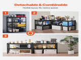 Storage, 2400 lbs, 4 Tier Garage Storage Shelving, 20" D x 40" W x 57" H Adjustable Metal V952-JSBSXHJ20405S2LA2V0