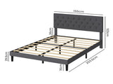 Levede Bed Frame Upholstered Platform Mattress Base Queen BF1080-Q-AU