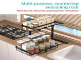 Under Sink Organizer and Storage Rack 1 Pack Height Adjustable Pull Cabinet Organizer with Slide V1294-YM0901-H48551B