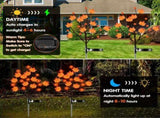 Solar Maple Leaf Branch Lights with 20 Warm LEDs, 8 Lighting Modes & IP65 Waterproof, Auto On/Off V1341-ZY-3Z3RS7QU-1PCS-PUMPKIN-SMALLMAPLE