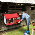 VaKa Chicken Hen Coop Hutch 3 Hole Inside Outside Roll Away Lay Egg Nesting Box V465-V51004