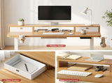 Artiss Electric Standing Desk Height Adjustable Sit Stand Desk Home Office HASD-ET156E-SHELF-WD-AB