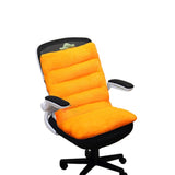 SOGA Orange One Piece Siamese Cushion Office Sedentary Butt Mat Back Waist Chair Support Home Decor SCUSHION053