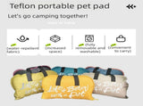 Blue S size Portable Foldable Pet Bed Mat Waterproof Travel Dog Bed and Cat Cushion with Carry V888-ELOSUNG53286