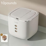20LB Sealed Pet Food Storage Container Heavy-Duty Square PP Dispenser with Flip Lid, Easy to V1106-CWXSP002