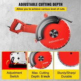 Electric Concrete Saw, 14" Concrete Cutter, 1800W Concrete Saw, Electric Circular Saw with 14" Blade V952-QZJDD14SGJAC00001V3