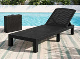 Gardeon Sun Lounge Outdoor Folding Recliner Patio Pool Beach Chair Rattan Black FSL-01-RAT-BK