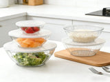 Mixing Bowls with Lids Set of 5, Borosilicate Baking Bowls for Cooking Meal Prep and Food Storage, V1369-AZ3-W-21579