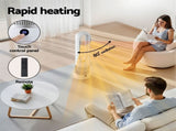 Devanti Bladeless Tower Fan Heater and Cooler 2in1 Portable Oscillation Fan for Bedroom Room Office FH-A-BL-1200-WH