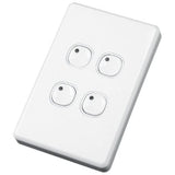 C-Bus 4-Gang Plate Wall Switches, White Electric V1202-V1-CLIC5034NLWE