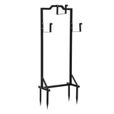 Green Fingers Garden Hose Holder Metal Portable Freestanding Hose Stand 4 Spikes Black HR-WA-HOLD-BK