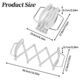Silver Stainless Steel Expanding Trivet, 18x16cm, Heat-Resistant Mat for Countertop & Hot Pots, V1370-AZ4-17183