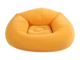 Inflatable Chair Single Sofa PVC Flocking Blow Up Lounge Couch for Living Room Bedroom Office V1294-YM0901-3116250014712