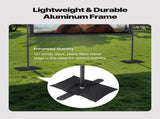 Projector Screen with Stand, 80 Inch 160&deg Wide Angle Indoor Outdoor Projection Screen, 169 4K HD V952-ZJSTYPMEKPJZC0SR9001V0