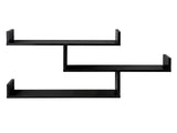 Artiss Floating Wall Shelf 3 Tier Black FURNI-N-WALL-01-BK