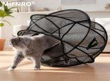 Portable Foldable Pet Playpen Pop Up Mesh Tent for Small Cats Dogs Rabbits Guinea Pigs Indoor V1341-ZY-F645MYCG-BLACK