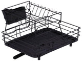 Drain Rack Double Layer Wrought Iron Double Countertop Dish Chopsticks Storage Rack with Drain Plate V1294-YM0901-3118210198611